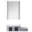 36 po Pour salle de bain avec armoire latérale, miroir 22, tiroirs à fermeture en douceur, teinture et surface durable
