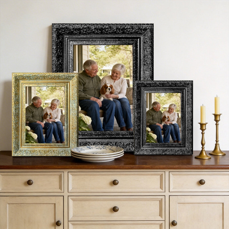 Cadre photo classique noir 1PC 11 "x 14" avec façade en plexiglas, Black, 1, L 11 po x H 14 po