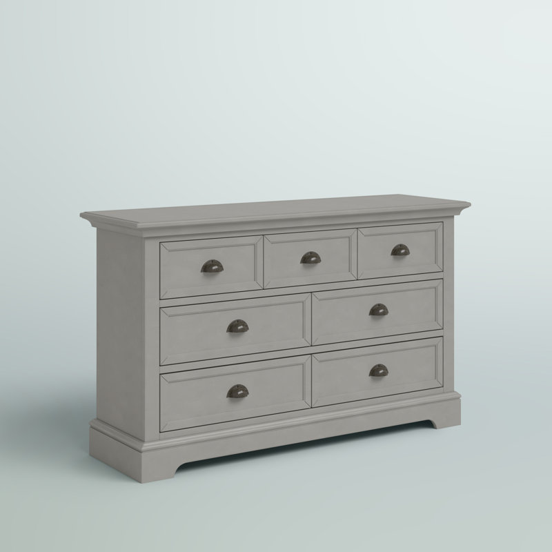 Huey 58'' W 7 - Drawer Dresser, Gray