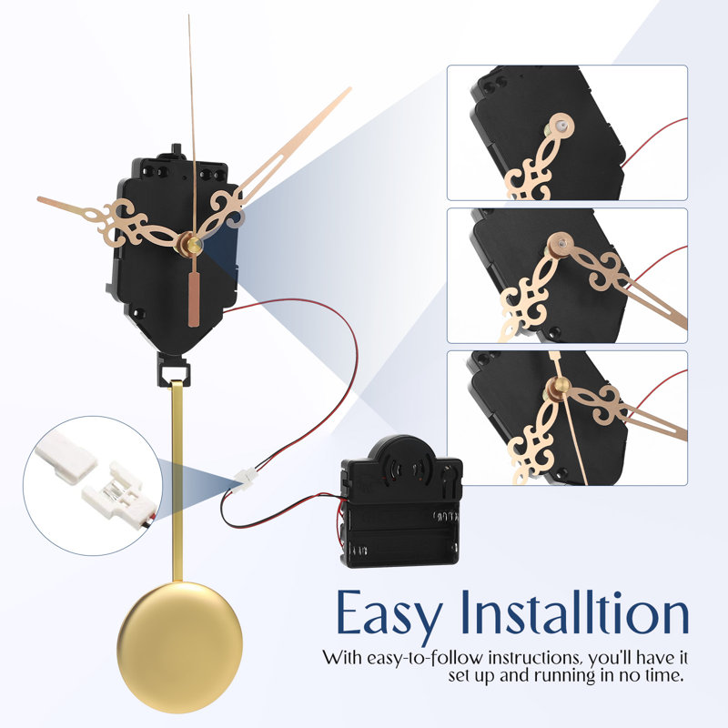 1 Set Diy Wall Clock Mechanism Kit Clock Pendulum Clock Hands Repair Kit