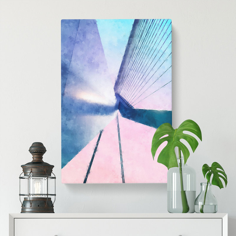 Erasmusbrug Bridge In Rotterdam - Wrapped Canvas, 60cm H x 40cm W x 3cm D