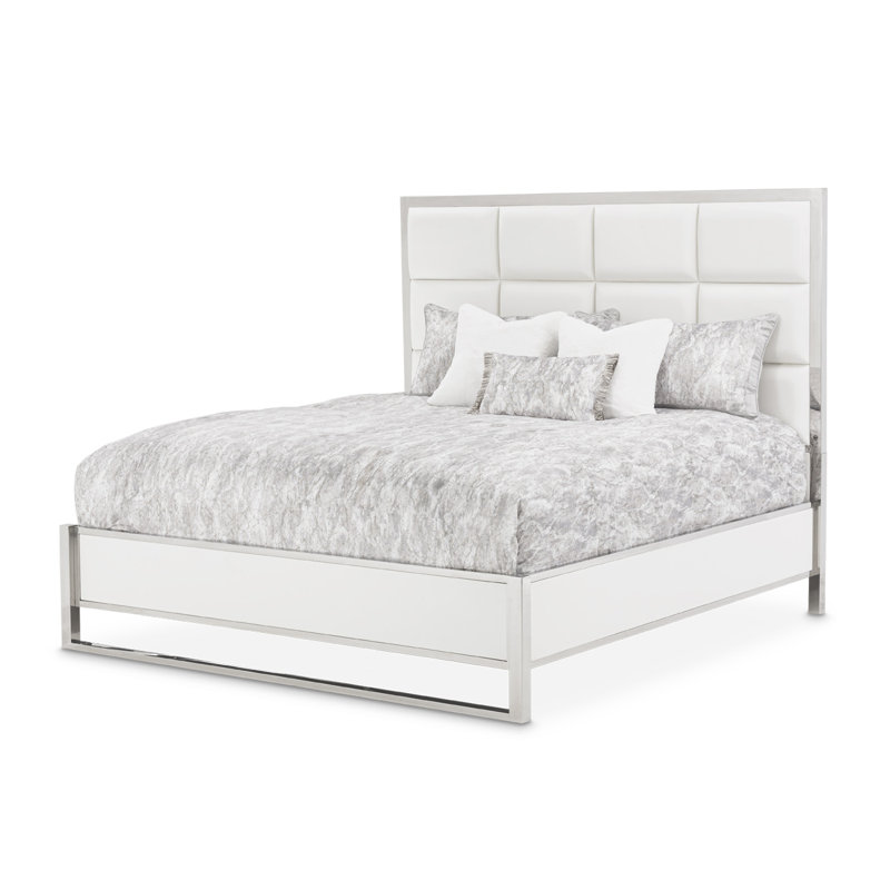 State St. Queen 65.5" Tufted Low Profile Panel Bed, Eastern King