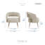Fauteuil d'appoint 27,5 po Candide Modern Glam-1690656006