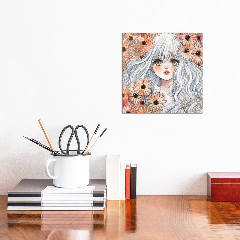 Autumn Flower by Cherriuki - Wrapped Canvas Gallery-Wrapped Canvas Giclée, 30.48 cm H x 30.48 cm W