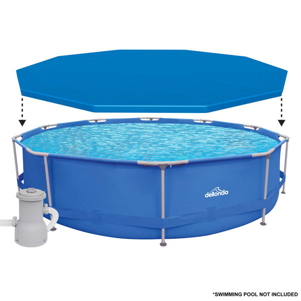 Dellonda Swimming Pool Top Cover with Rope Ties