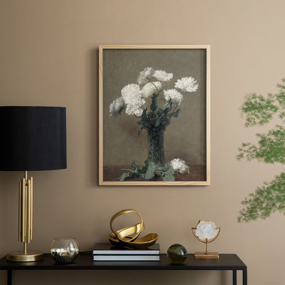 Impression florale vintage encadrée CX III - bois massif