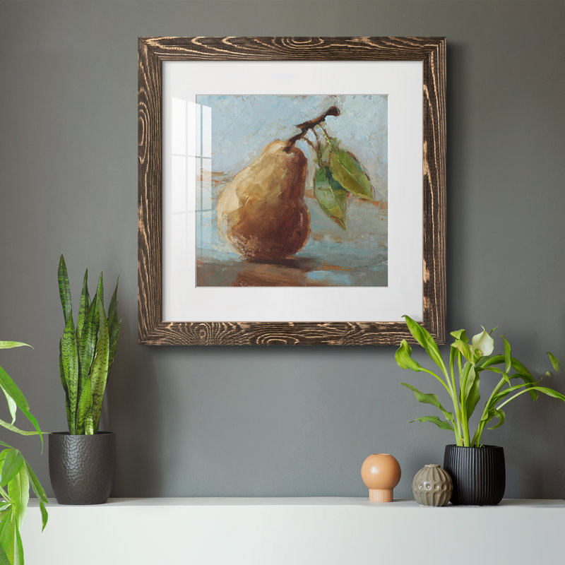 Impressionist Fruit Study II - reproduction encadrée de qualité supérieure - prête à être accrochée, Papier, cadre noyer