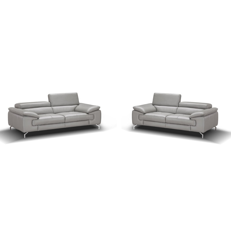 Ensemble de salon configurable en cuir Seemab