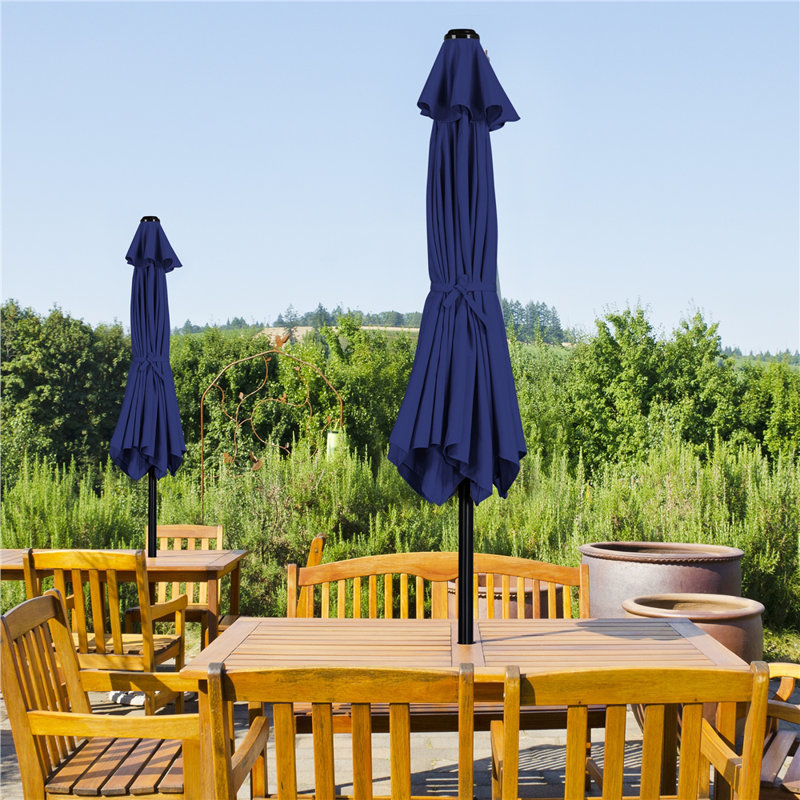 Charlean 269cm Tilt Parasol, Navy Blue