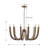 12-Light Curved Arm Chandelier with Adjustable Length