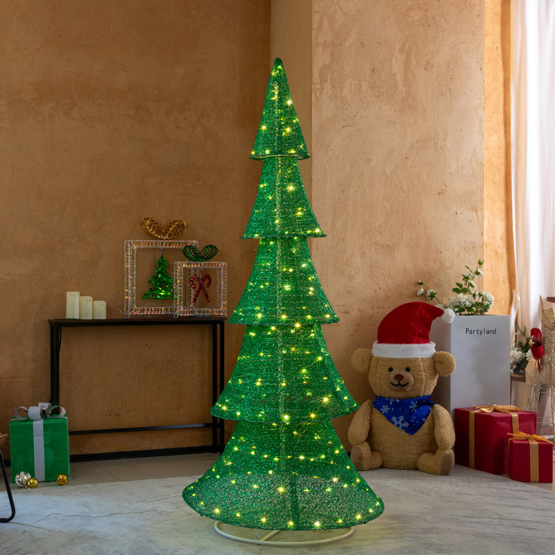 6FT Lighted Pop-Up Christmas Tree Outdoor Decoration