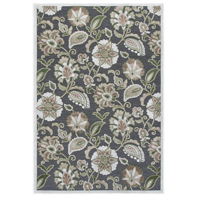 Tapis Cabana 432 à motif floral pour intérieur/extérieur