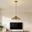 Stained Glass Pendant Light, Mission Style Geometric Pattern Ceiling Light
