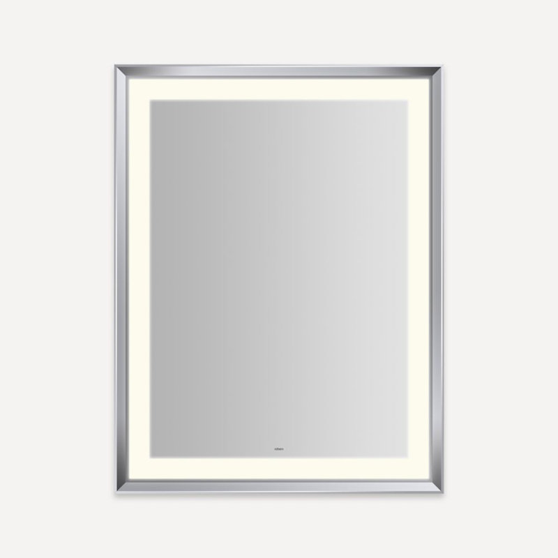 Sculpt Lighted Mirror, 43" x 33", Chrome