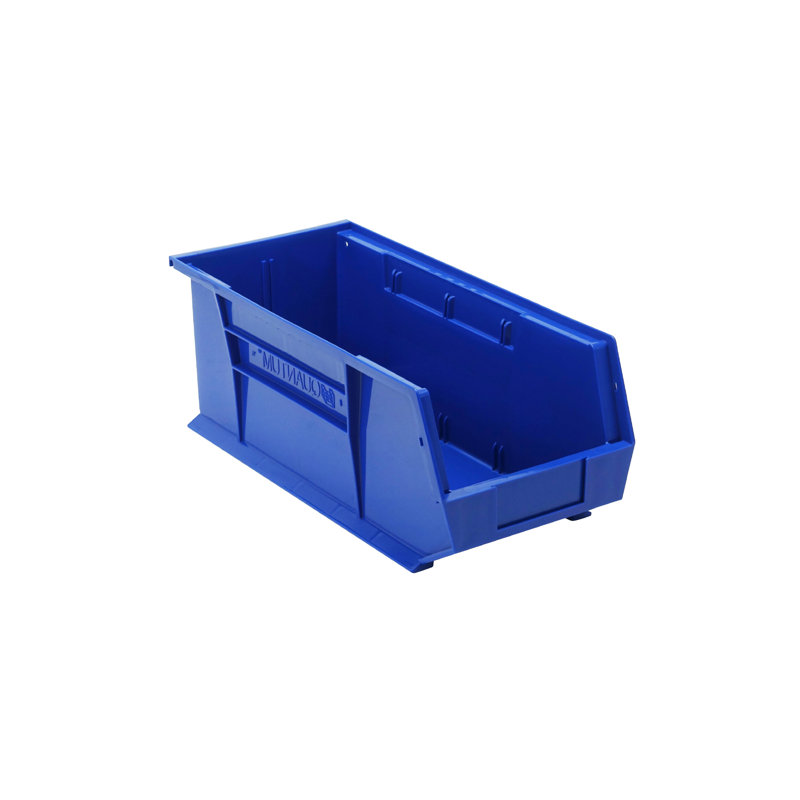  QUS248BL - Ensemble de 6 bacs de rangement ultra empilables et suspendus L 18 po x l 9 po x H 7 po, Bleu