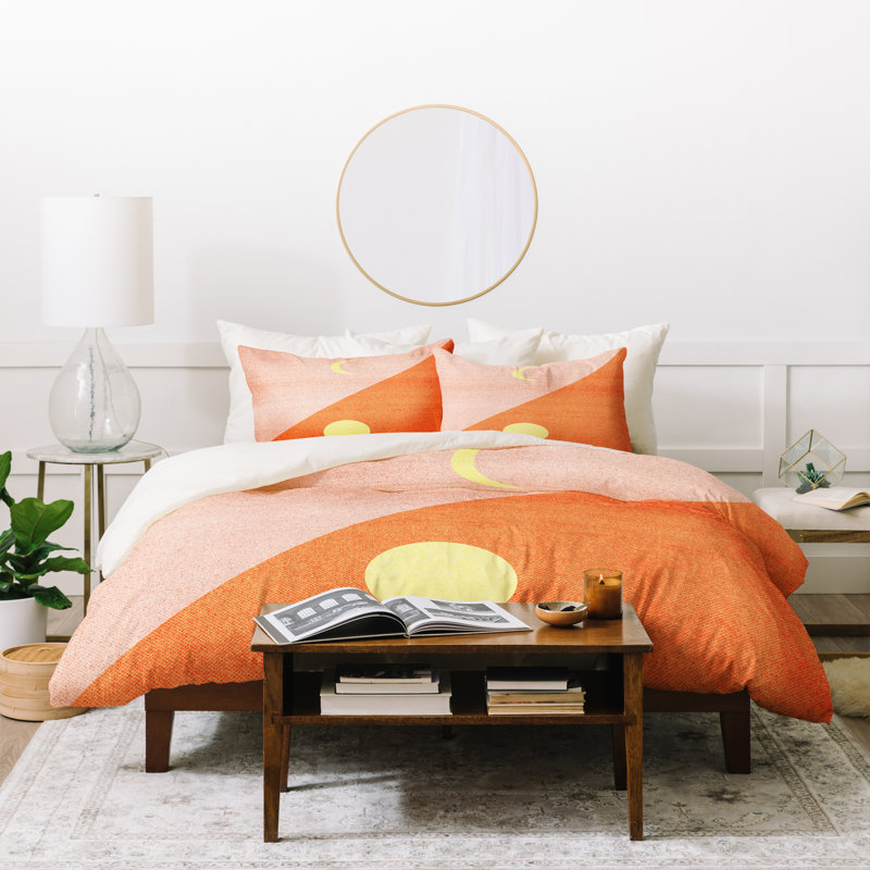 Modern & Contemporary Polyester Duvet Cover, King Duvet Cover + 2 King Shams