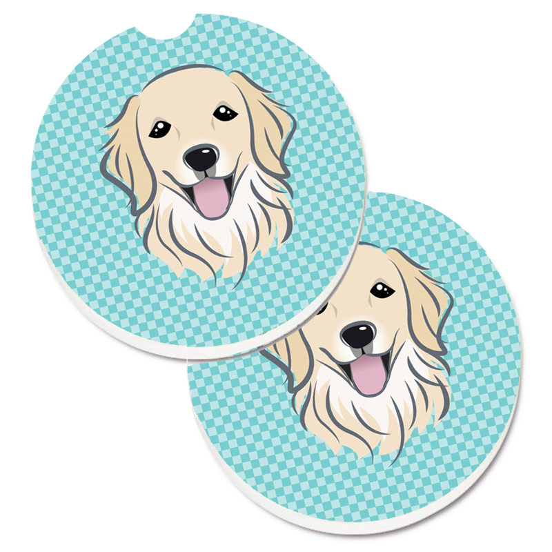Sous-verre Retriever, Bleu, Retriever beige