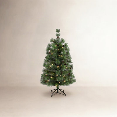 Potted 3.5' Pre-Lit Pine Christmas Tree