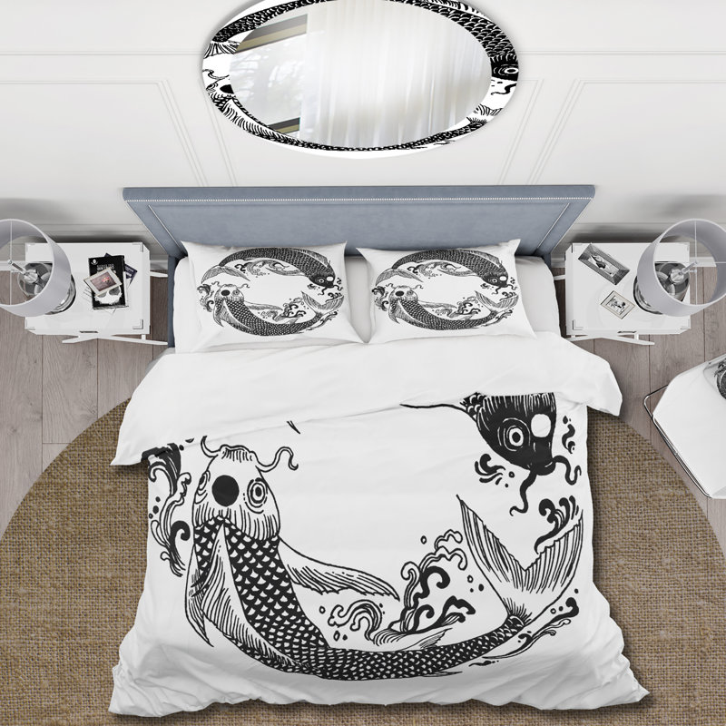 Ensemble de housse de couette nautique en polyester chinois, Housse de couette pour grand lit et 2 taies décor