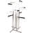 Heavy Duty Chrome Handbag Rack With 8 Adjustable Arms, 4-Way Design, Square Tubing, Ideal For Store Display Of Handbags And Small Garments