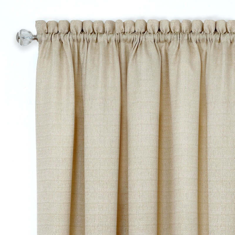 Lamesa Semi Sheer Curtain Single Panel, 52" W x 63" L, Tan