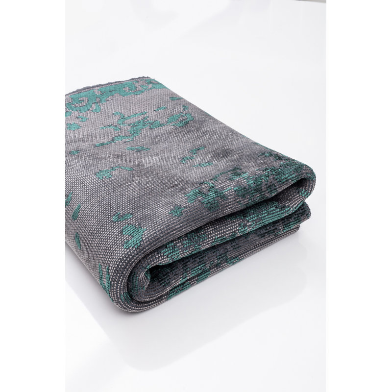 Rapture Green/Gray AbstractLuxury Area Rug, Rectangle 7'10" x 11'2"