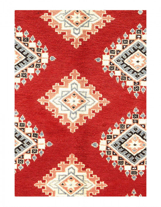 Red Fine Hand Knotted Bokhara 9'X 12'