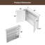 Pharmacie rectangulaire en aluminium 30 po à DEL avec miroir anti-buée et tablettes réglables-129704491