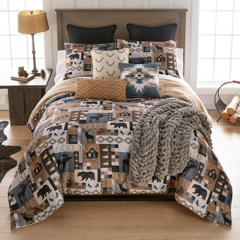 Polyester Channel Comforter, King Comforter + 2 King Pillowcases