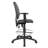 Reza Swivel Drafting Stool, Adjustable Arms, Footring, Black Faux Leather-128712387