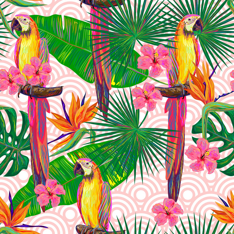 Parrot Bird - Wrapped Canvas Graphic Art, 122cm H x 122cm W