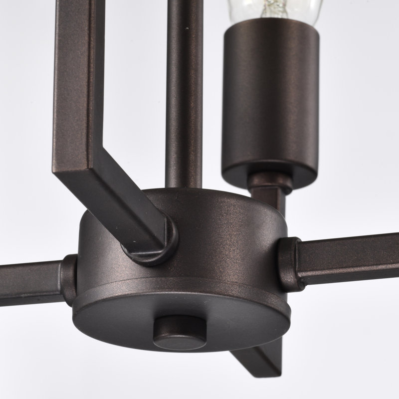 Farmhouse 4-Light Kitchen Island Linear Pendant Light, Oil Rubbed Bronze
