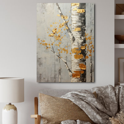 " Tree Whispers Of Grey & Yellow II "