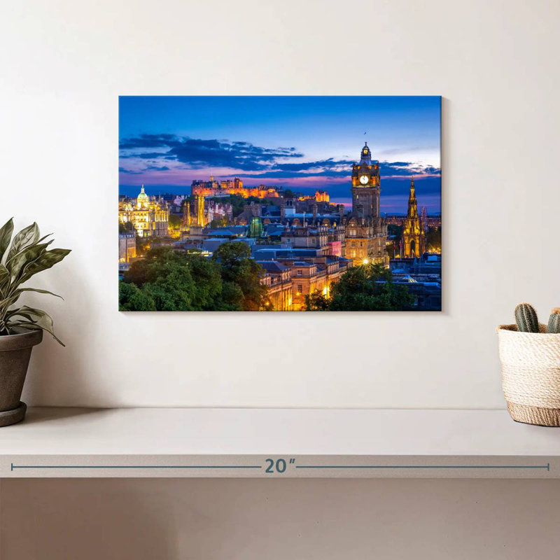 Kavia Edinburgh At Night Time, 8" H x 12" W