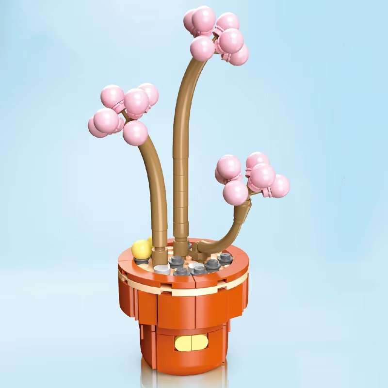Ensemble de briques de construction de plantes - Meaty Peach Egg par Wizardi F07N11-23-7 (113)