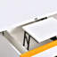 Table basse pliable relevable avec 4 tabourets de rangement-1679991335