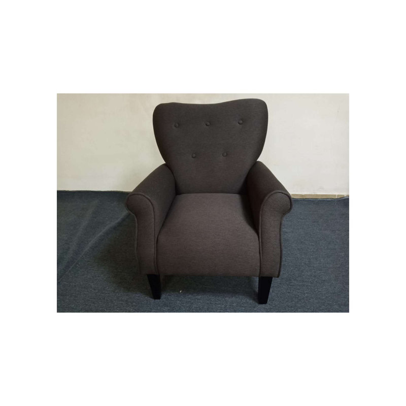 Euart 76.2Cm Wide Tufted Polyester Armchair, Brown Polyester