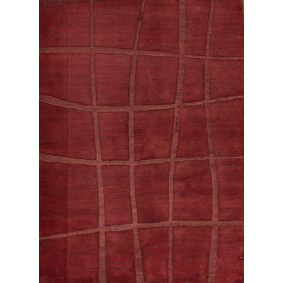 Hand-Knotted High-Quality Brown and Gray Area Rug