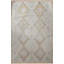 Tapis décoratif beige à motif frangé à motif traditionnel beige-1298707189