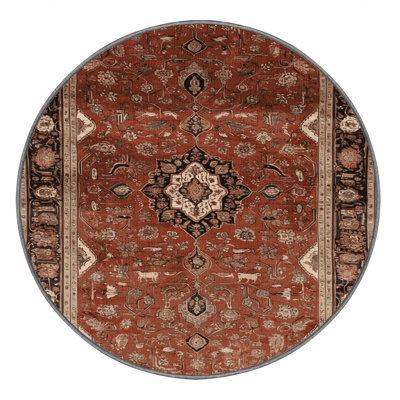 Tapis brun lavable à la machine
