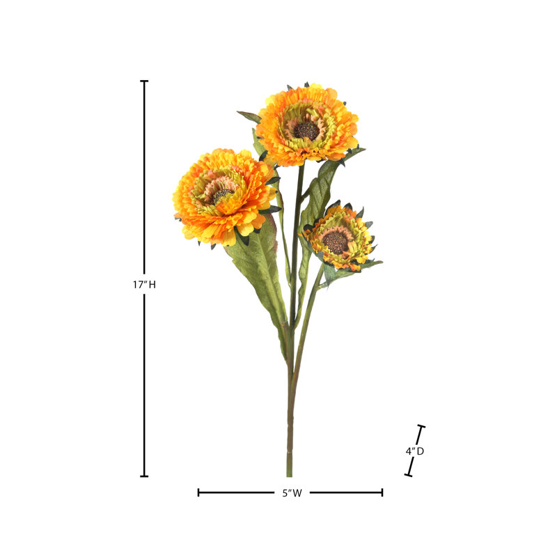 17" Aster Spray, Orange Yellow