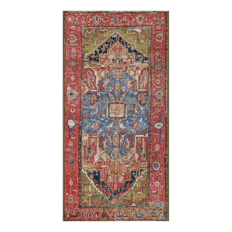 Multi Limon Indoor/Outdoor Traditional Rug, Runner 2' x 4'1"