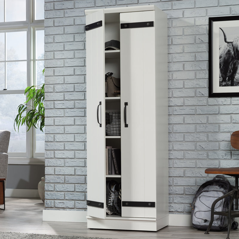 Armoire de rangement à 4 tablettes Oakham, Blanc doux