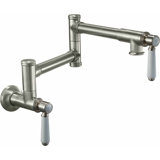 Davoli Pot Filler - Dual Handle Wall Mount - Traditional