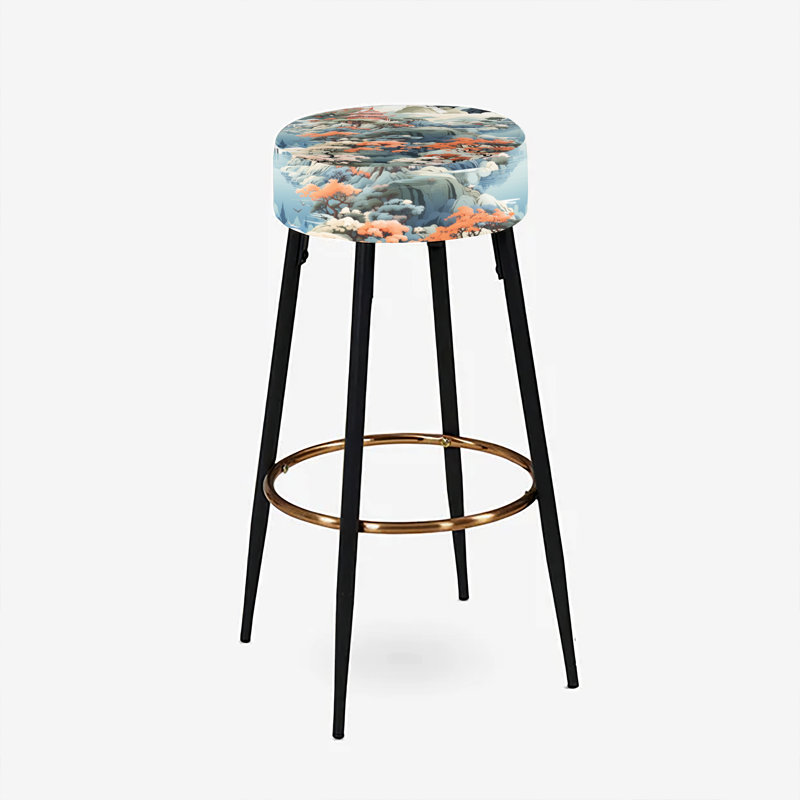 Temple Serenity - Ensemble de 2 tabourets de bar japonais