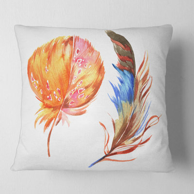 Housse et insert de coussin carré en plumes de l'aile I