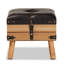 Repose-pieds rectangulaire avec rangement en similicuir de 15,7 po de large Drewie