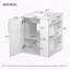 Armoire de salle de bain murale 20 po avec lavabo en céramique et tablettes latérales