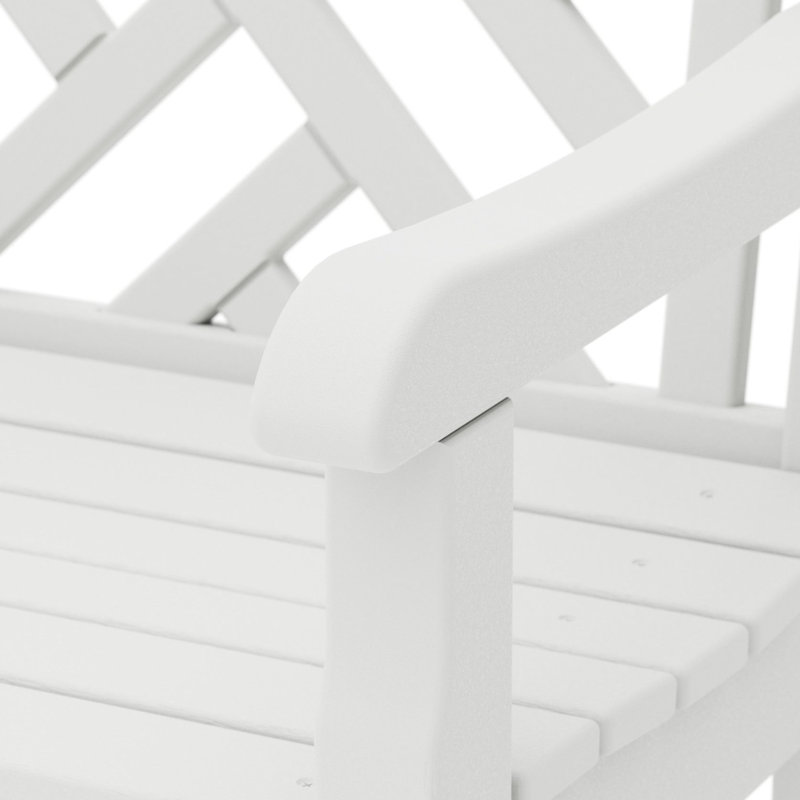 Banc 72 po POLYWOOD Rockford Chippendale, Blanc