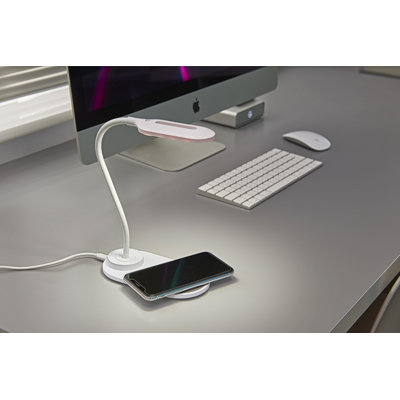 Auraglow Flexible Lamp with 10W Qi Wireless Fast Charger - Two Pack